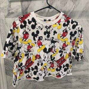 cropped mickey mouse shirt